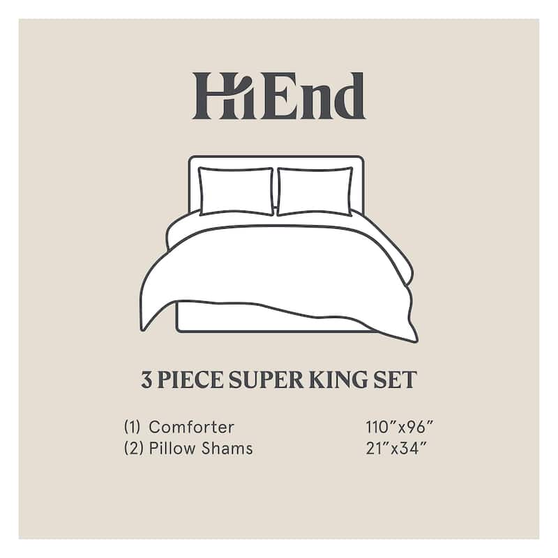 HiEnd Accents Belle Swiss Dot Comforter Set, 3PC