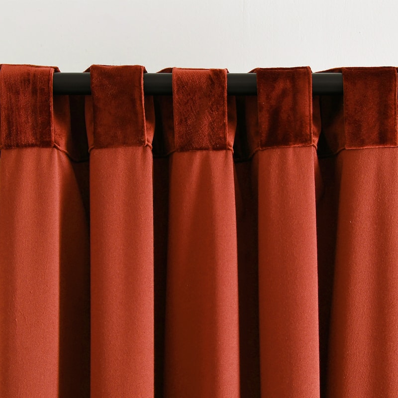 Lush Decor Prima Velvet Solid Light Filtering Back Tab Rod Pocket Window Curtain Panels Set