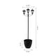 preview thumbnail 10 of 12, Glitzhome Set of 2 74"H Solar Three Head Street Light with Planter Pot Pathway Lamp