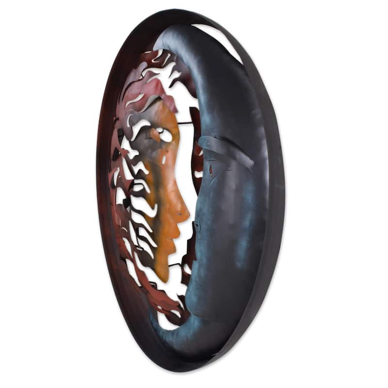 Handmade Romance Eclipse Iron Wall Adornment (Mexico)