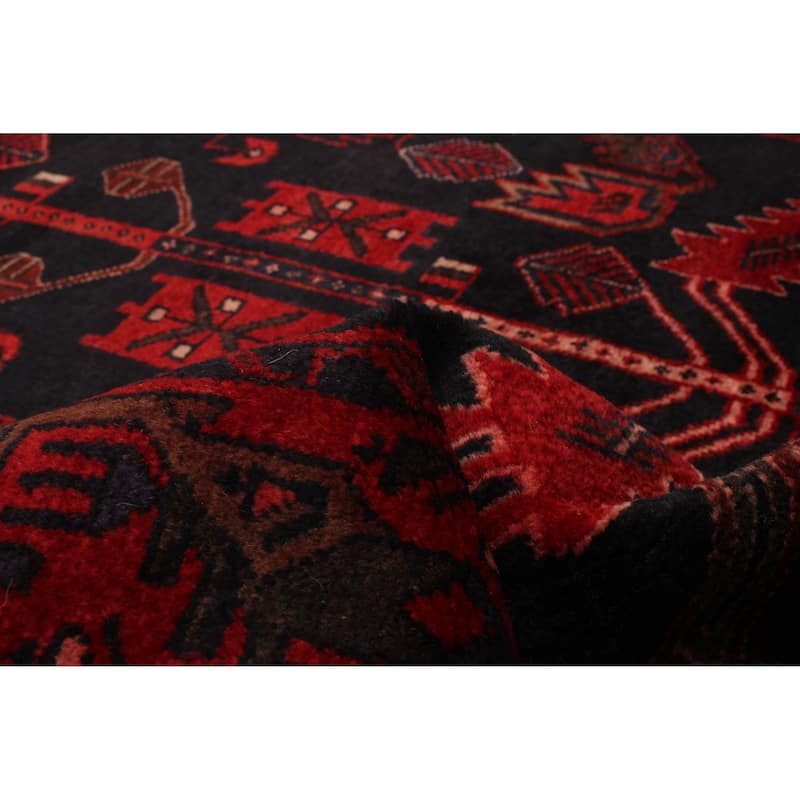 ECARPETGALLERY Hand-knotted Andelz Navy Wool Rug - 3'5 x 10'0