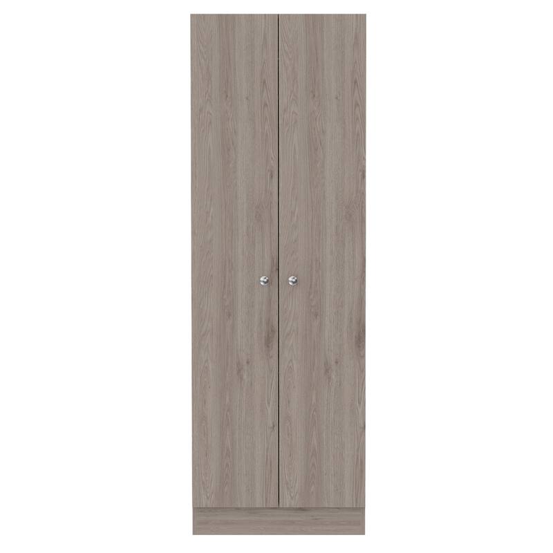 HomeRoots 71" Light Gray Wood Pantry Or Storage Closet - 23.6' X '70.8' X '11.8