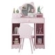 preview thumbnail 1 of 5, Kids Vanity, 2 in 1 Princess Makeup Desk & Chair Set Pink - 2-drawer