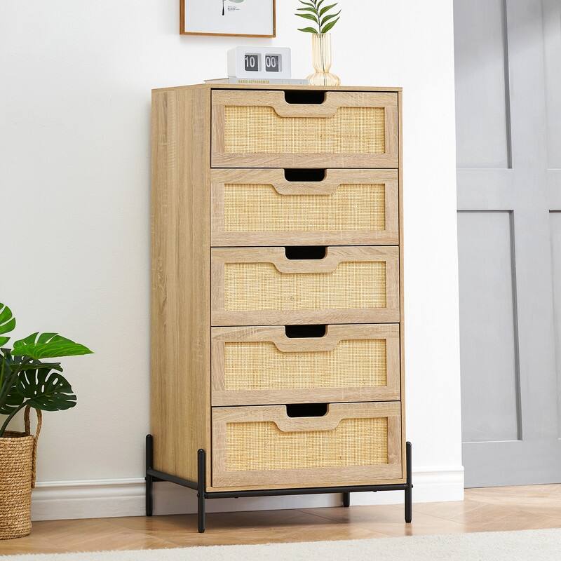 Rattan chest of drawers