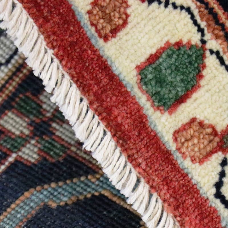 Pasargad Home Serapi Hand-Knotted Rust/Navy Wool Area Rug