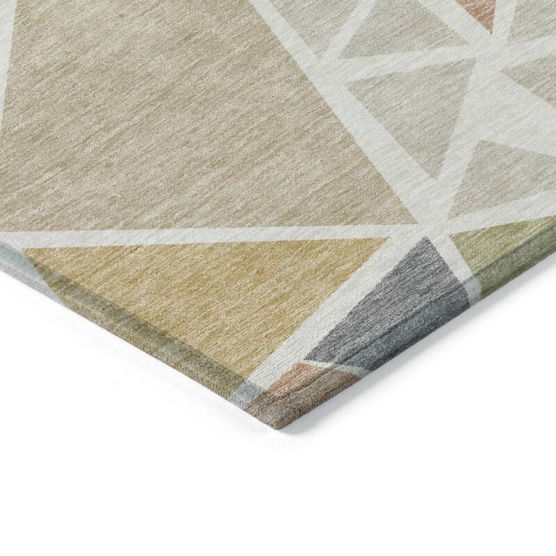 HomeRoots Geometric Transitional Rectangle Outdoor Rug