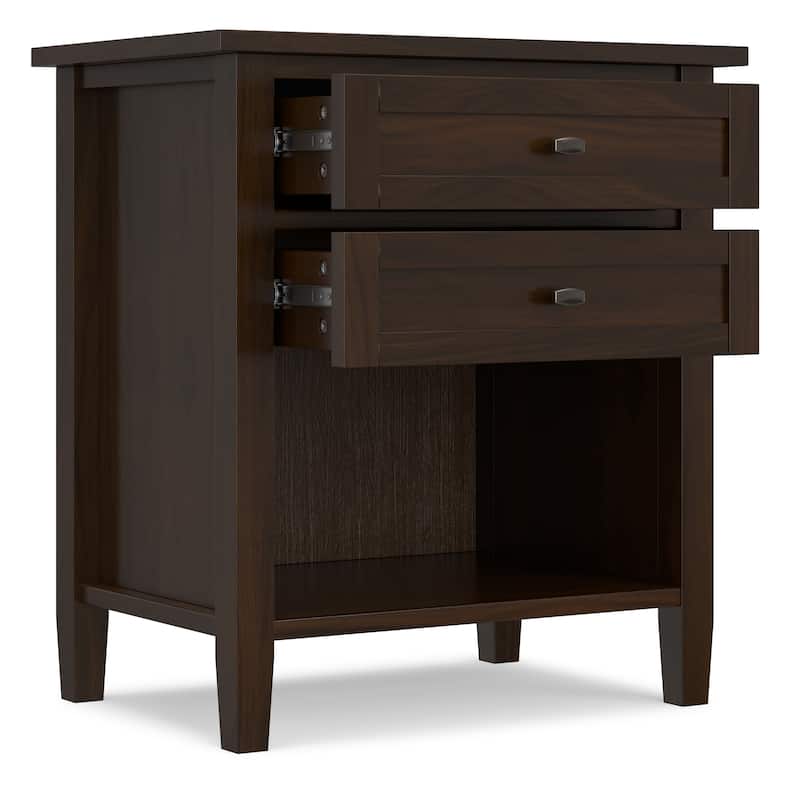 WYNDENHALL Norfolk 24 inch Wide Transitional Bedside Nightstand Table - 24 Inches wide