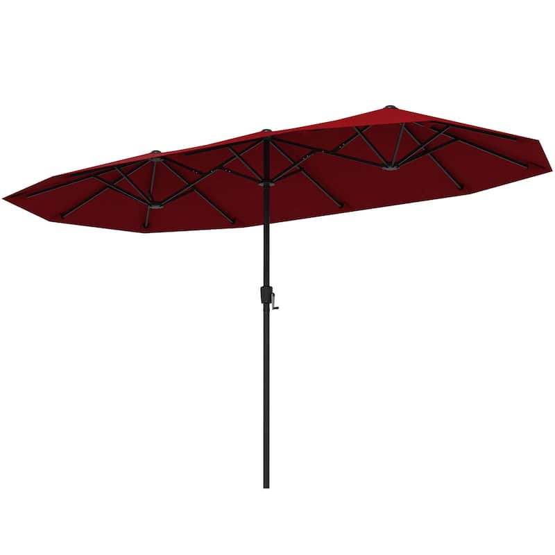 Costway 13 FT Large Patio Umbrella Outdoor Double-Sided Table Market - See Details
