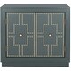 preview thumbnail 3 of 9, SAFAVIEH Azuli 2-Door Steel Teal Storage Chest