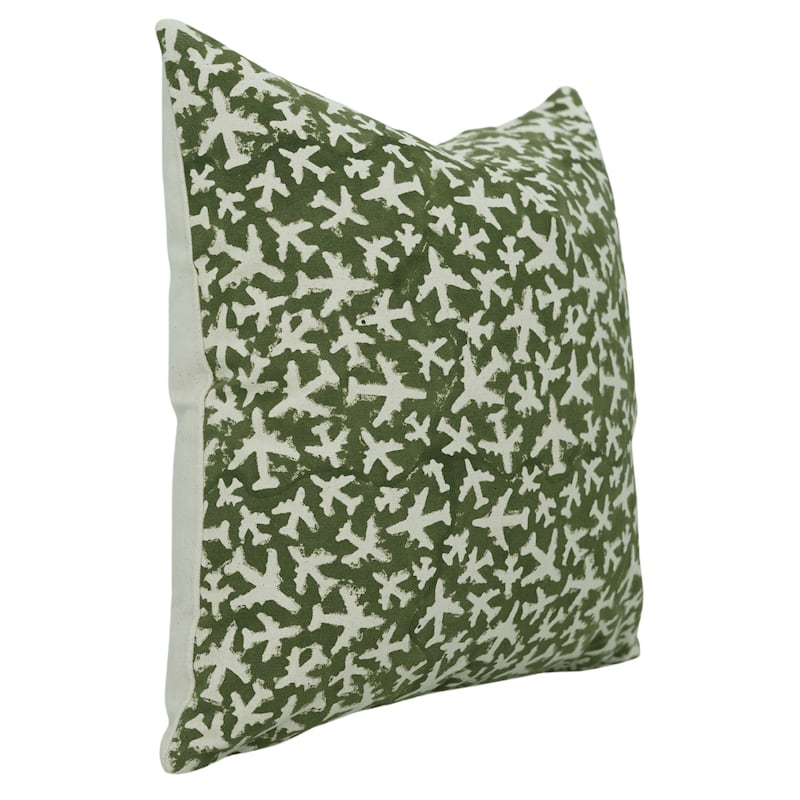 Cotton Bohemian Block print pillow Cover Pushpak Vimaan