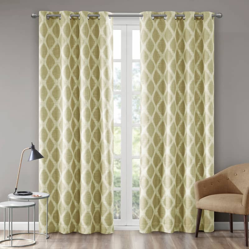 SunSmart Kagen Printed Ikat Blackout Curtain Panel