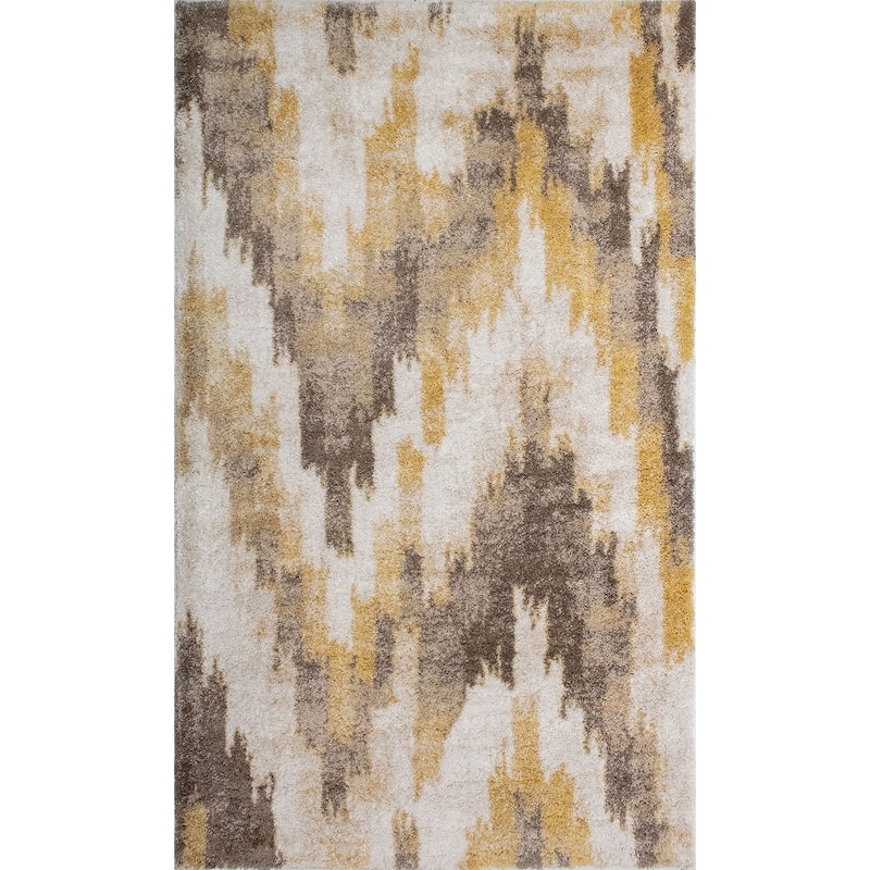 Noori Rug Lux Emma Casual Ikat Pattern 2-inch Thick Shag Rug