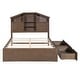 preview thumbnail 7 of 8, Full Size Platform Bed with 2 Drawers & Storage Headboard, House-Shaped Bedframe for Kids' Bedroom, No Spring Needed Required