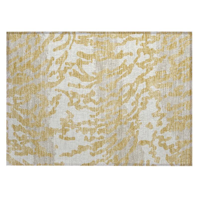 Machine Washable Indoor/ Outdoor Chantille Abstract Animal Print Rug