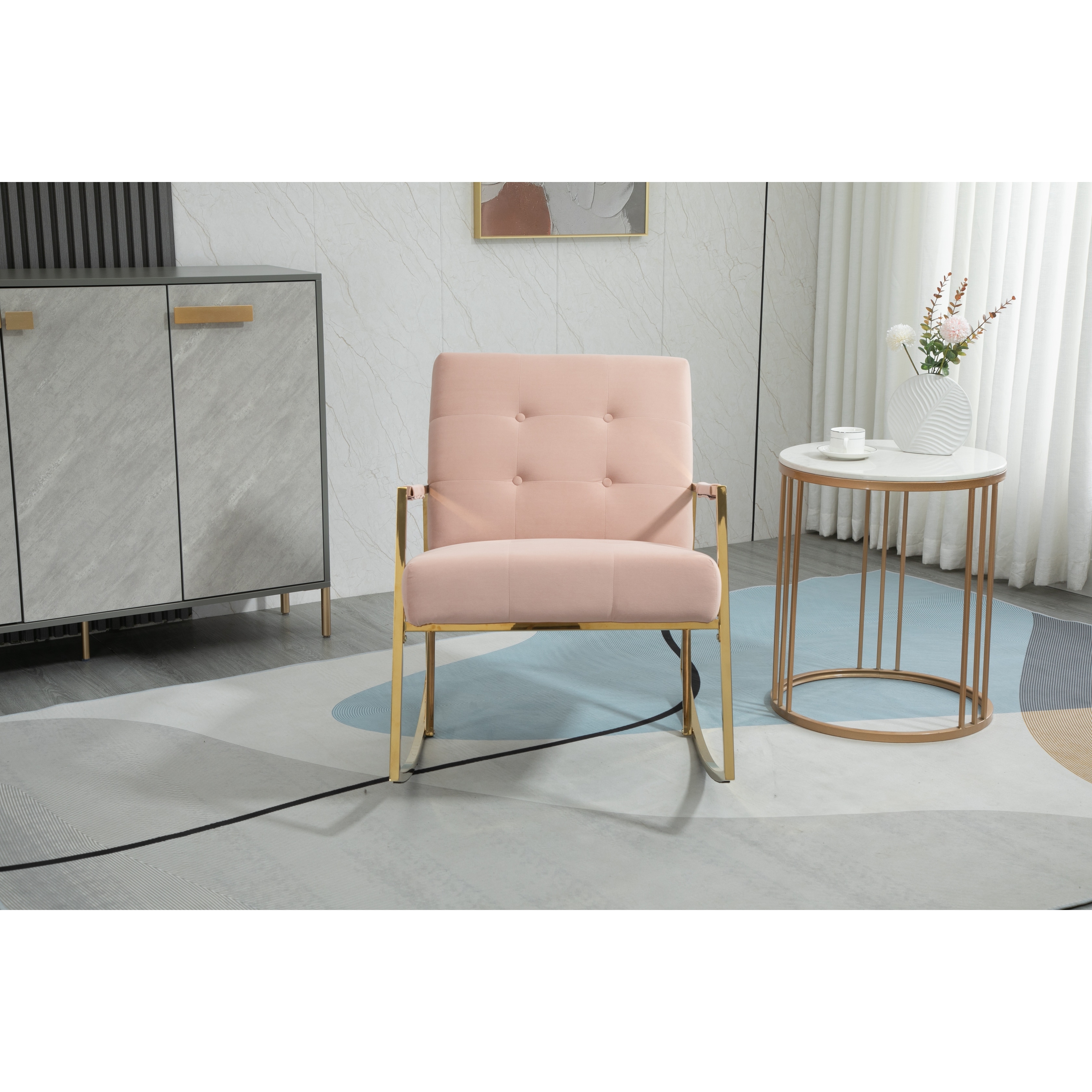 Rocking chair with gold legs deals