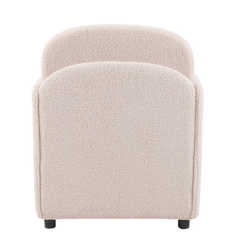 Furniture Style 2 in 1 Pet Friendly Fluffy Fabric Sherpa Upholstered Leisure Armchair with Lumbar Pillow