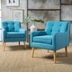 preview thumbnail 18 of 20, Felicity Mid-Century Modern Fabric Tufted Arm Chair (Set of 2) by Christopher Knight Home