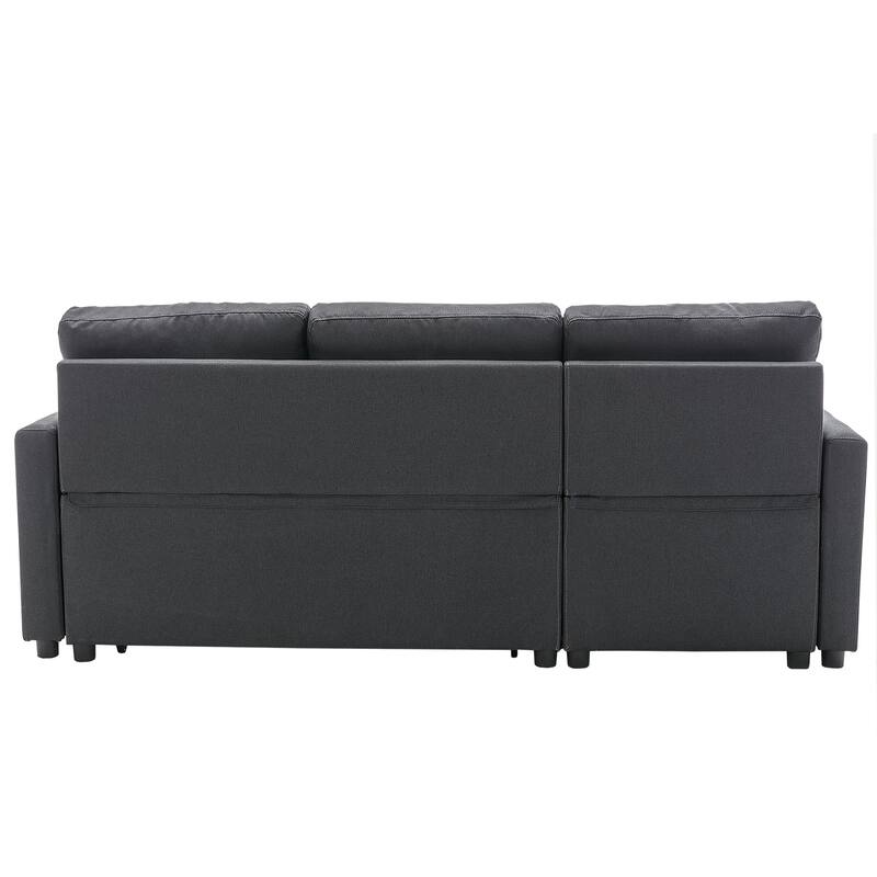 Modern L-Shape Convertible Sleeper Sectional Sofa