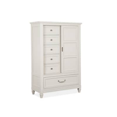 Magnussen Home Willowbrook Egg Shell White with Slight Rub Through Door Chest