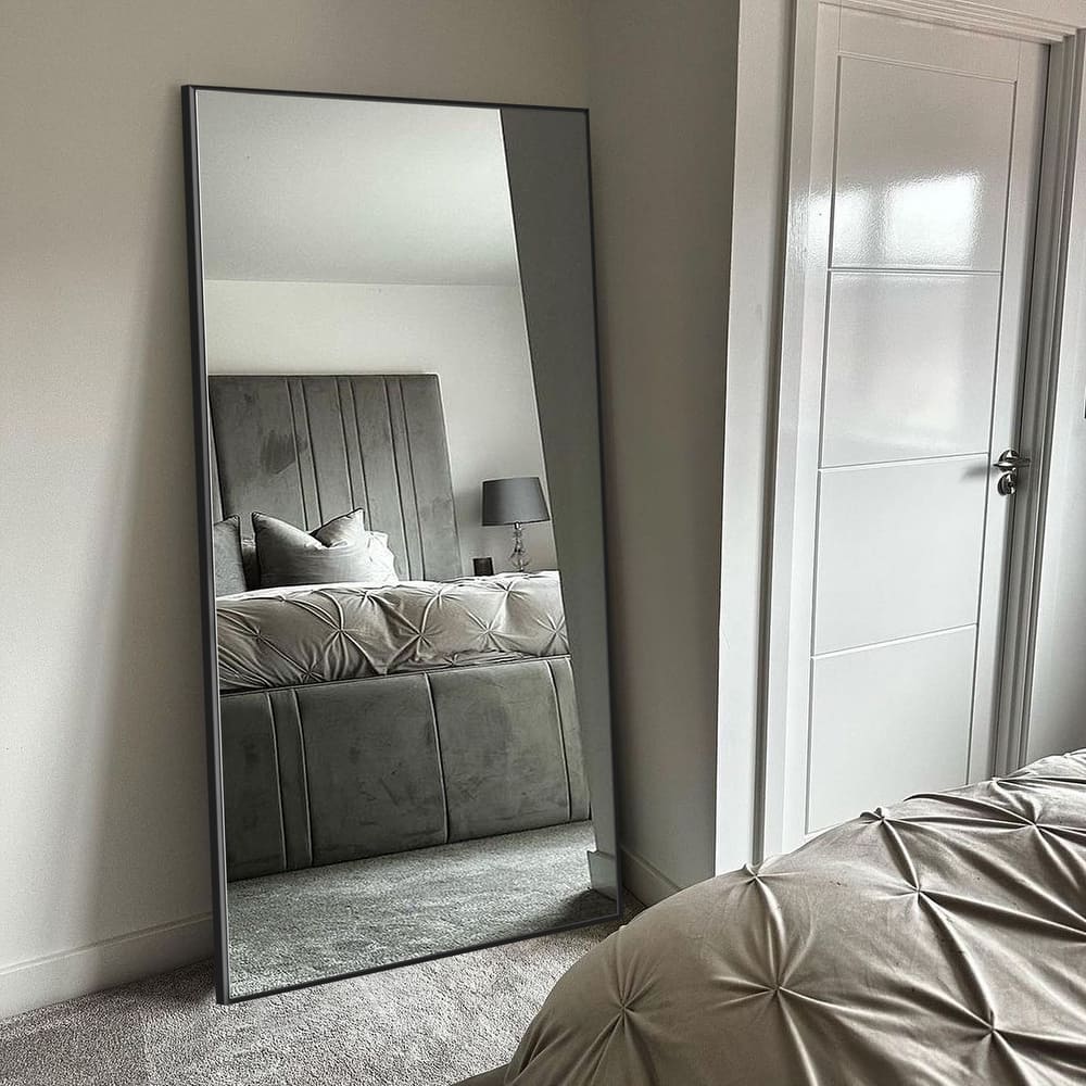 Rectangle Full Length Metal Floor Mirror Wall Mounted Mirror