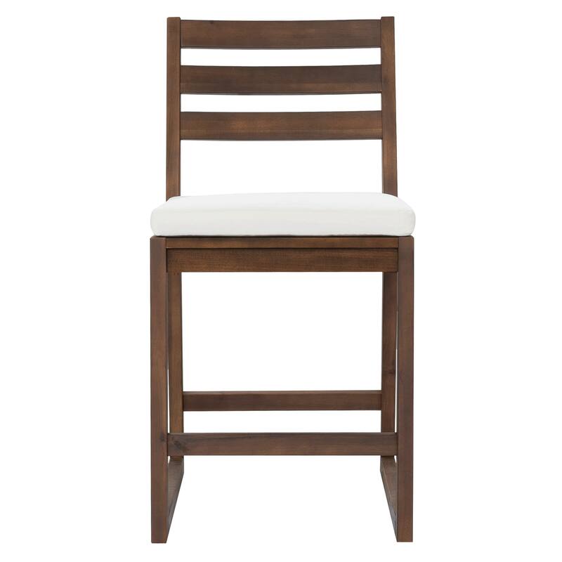 Rustic Patio Bar Set, 5-Piece Outdoor Furniture with Ergonomic Chairs and Solid Wood Tabletop