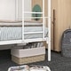 preview thumbnail 5 of 5, White Twin over Twin Metal Bunk Bed, Frame with Ladder, Space-Saving Design for Bedroom