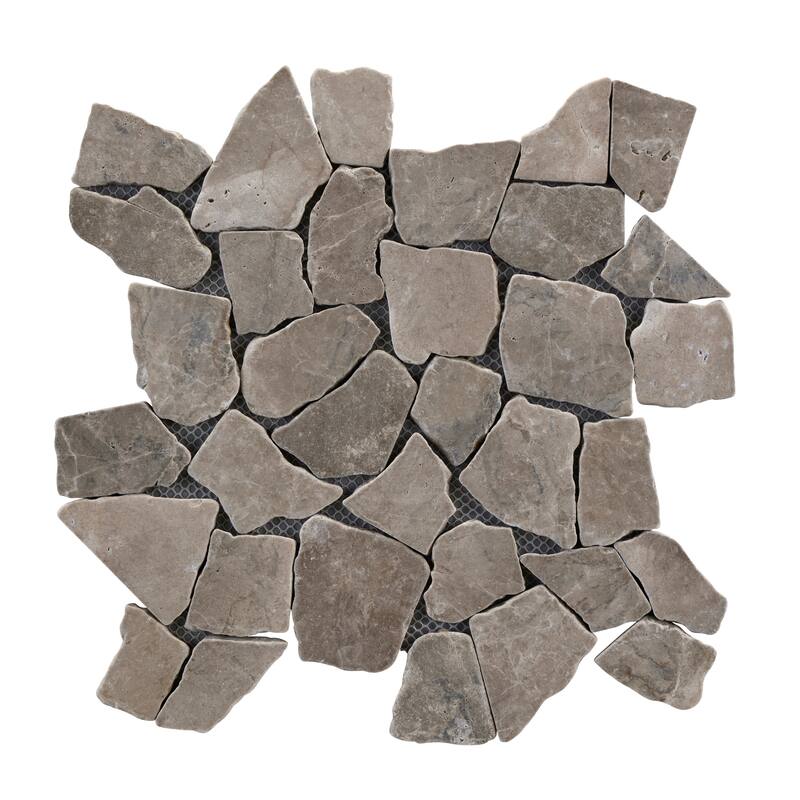 Full Eclectic 18 in. x 18 in. Marble Tumbled Wall and Floor Tile