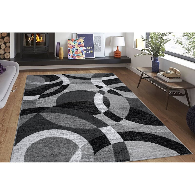 World Rug Gallery Geometric Circles Area Rug
