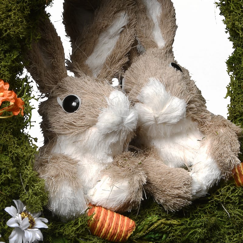 National Tree Company 15 in. Wreath with Rabbits