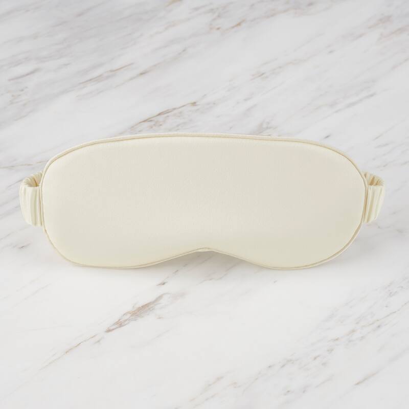 Clean Design Home x Martex Satin Robe And Eyemask Gift Set - L/XL - Off-White