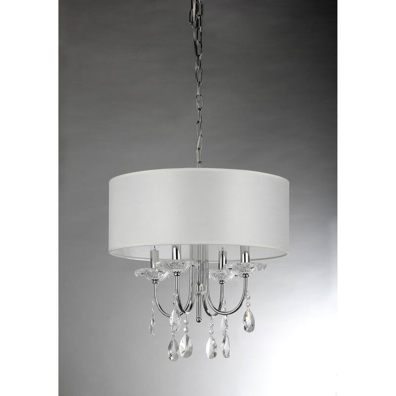 Pasargad Home Bliss Bizet Metal & Cystal Chandelier Lights, Chrome