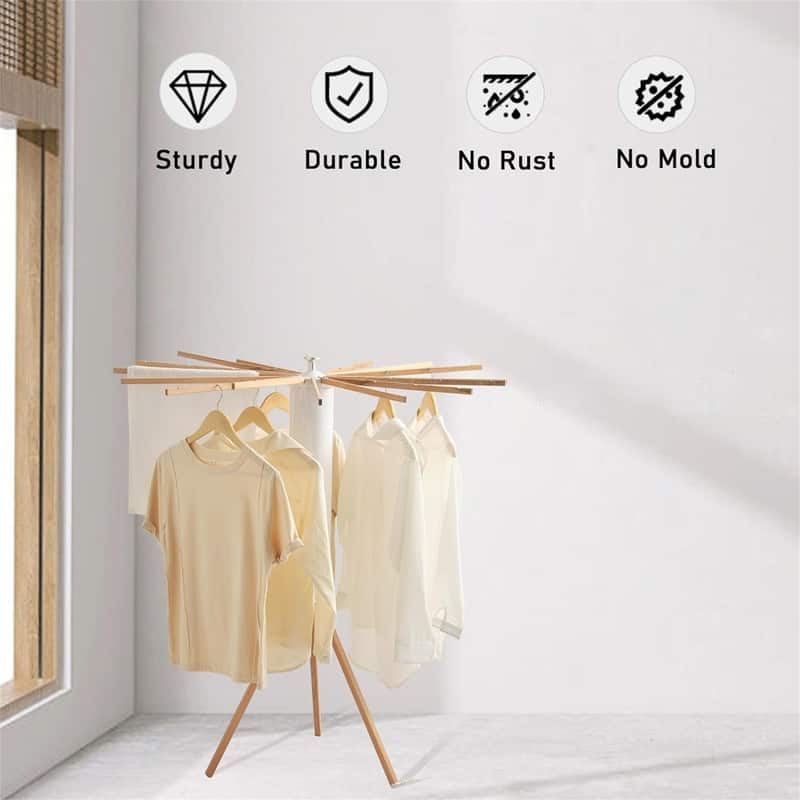 Drying Rack Clothing,Clothes Drying Rack Foldable Portable - 35.4"D x 35.4"W x 37.8"H