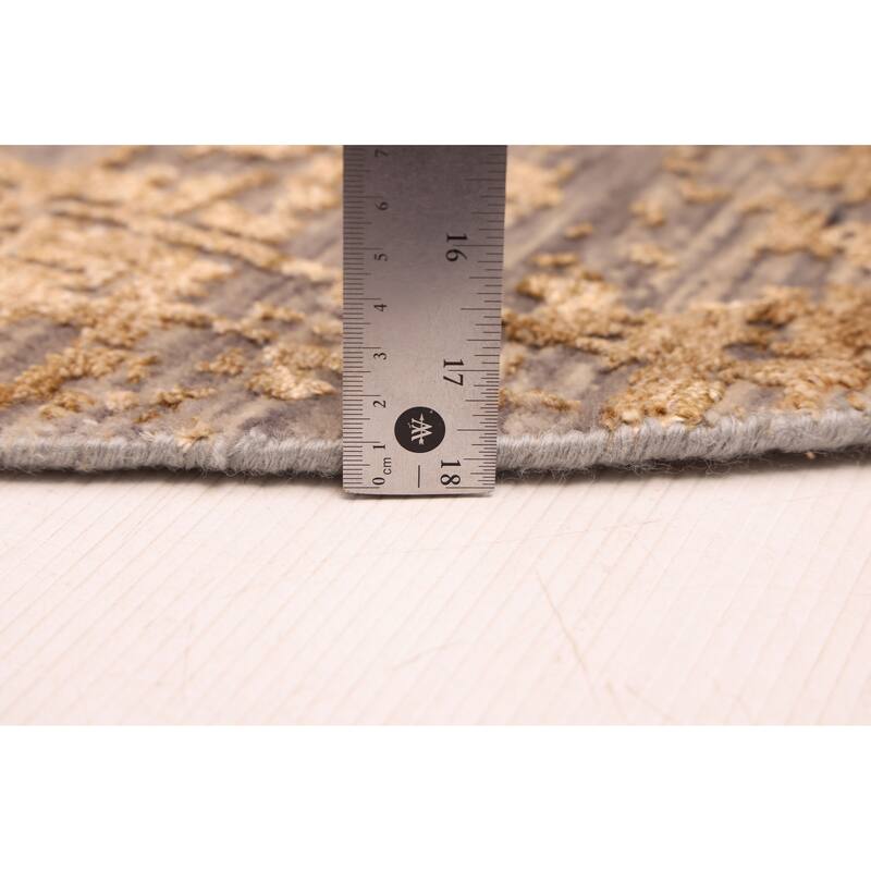 ECARPETGALLERY Hand-knotted Legacy Light Brown Silk, Wool Rug - 6'0 x 6'0