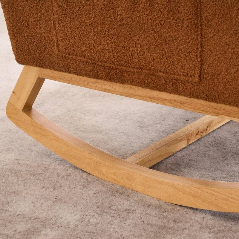 Nursery Rocking Chair - 39.76" Tall with Flip-Down Ottoman