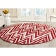 preview thumbnail 85 of 122, SAFAVIEH Handmade Cambridge Tinnie Modern Moroccan Wool Rug 6' Round - Red/Ivory - Round