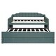 preview thumbnail 14 of 13, Pine Wood+MDF+Linen Twin Size Upholstered Daybed with Trundle and Three Drawers,Clean Silhouette