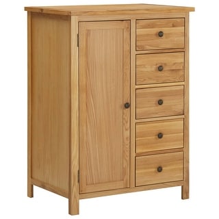 vidaXL Wardrobe 29.9"x20.5"x41.3" Solid Oak Wood