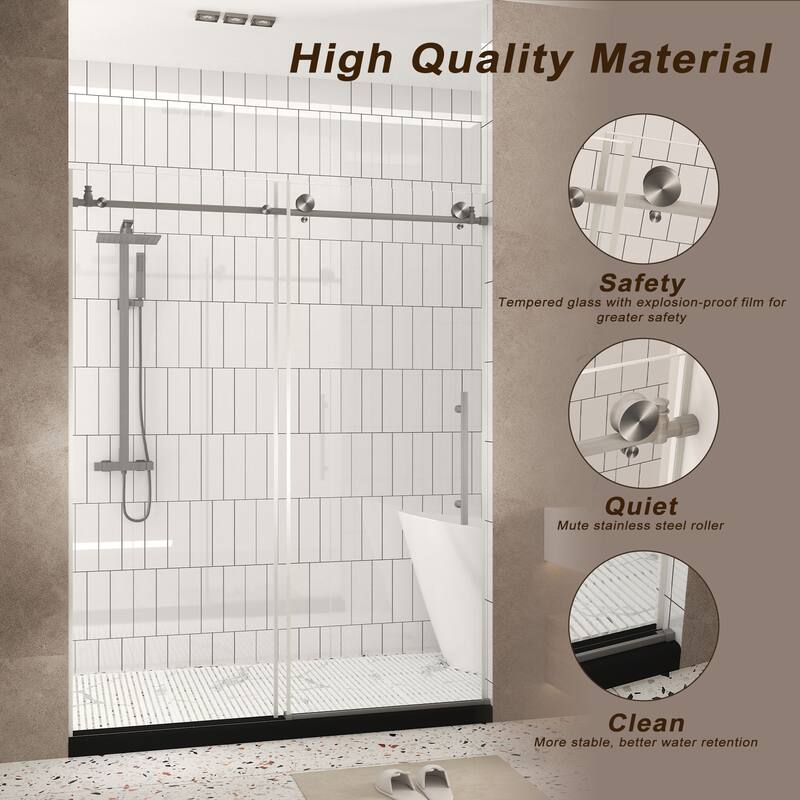 Frameless shower door, Stainless Steel Handle