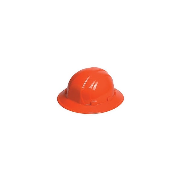 Erb industries inc 19923o omega ii full brim ratchet hat hi visibility orange