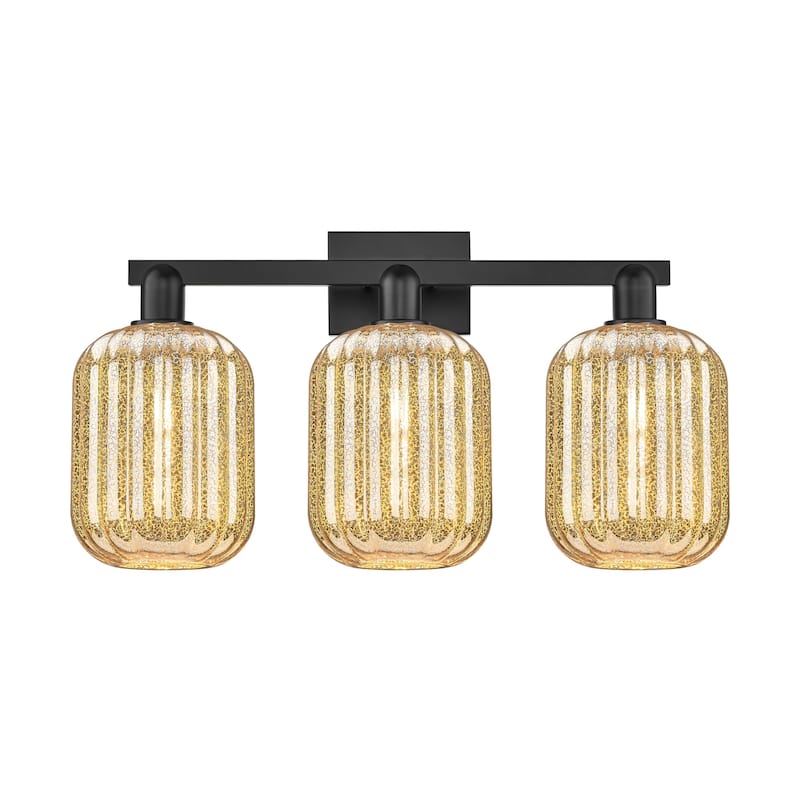 Innovations Lighting 716-3W-14-26 Preston Vanity Cylinder Preston 3 - Matte Black / Mercury
