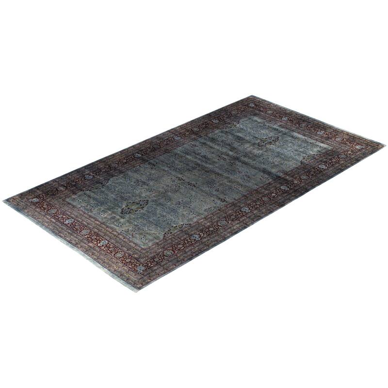 Overdyed One-of-a-Kind Hand-Knotted Area Rug - Gray - 9' 10" x 17' 10"