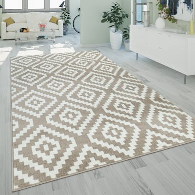 Modern Area Rug Moroccan Design & Geometric Pattern