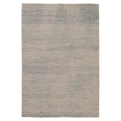 ECARPETGALLERY Hand-knotted Tangier Light Denim Blue Wool Rug - 5'0 x 7'11