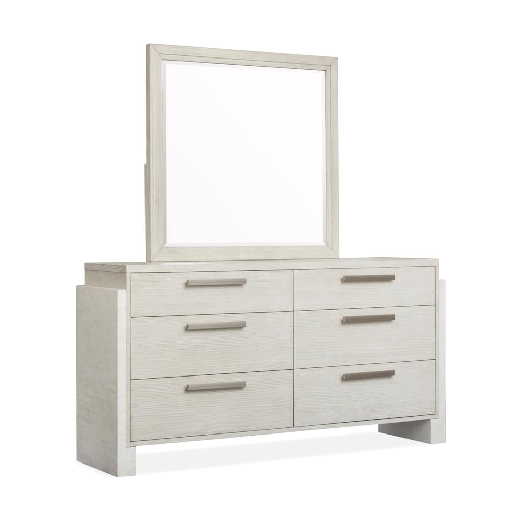 Magnussen Home Lorelei Misty Cloud Dresser with Landscape Mirror