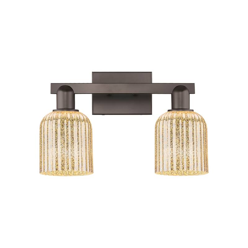 Innovations Lighting 716-2W-11-16 Bridal Veil Vanity Bridal Veil 2 - Oil Rubbed Bronze / Mercury