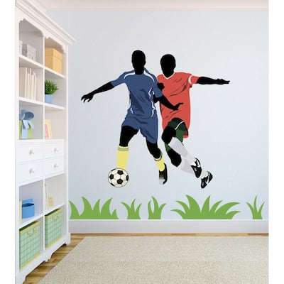 Soccer Players Wall Decal, Soccer Players Wall sticker, Soccer Players wall decor