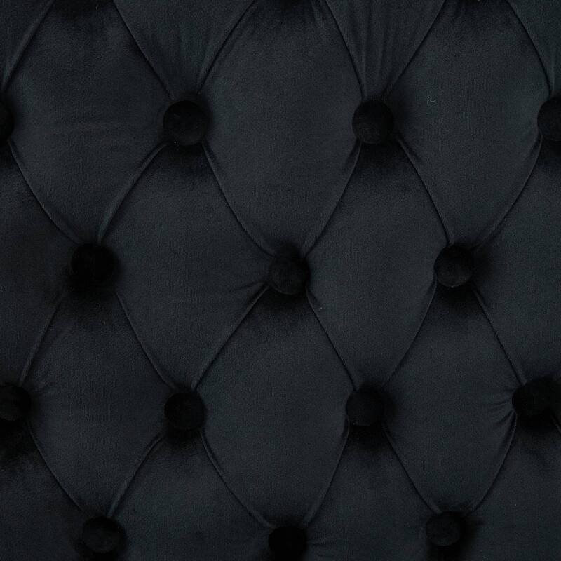 Velvet Double Dining Loveseat Bench, Kitchen & Dining Seating, 2-Seat Tufted Bench w/Handmade Buttons, Wing Back