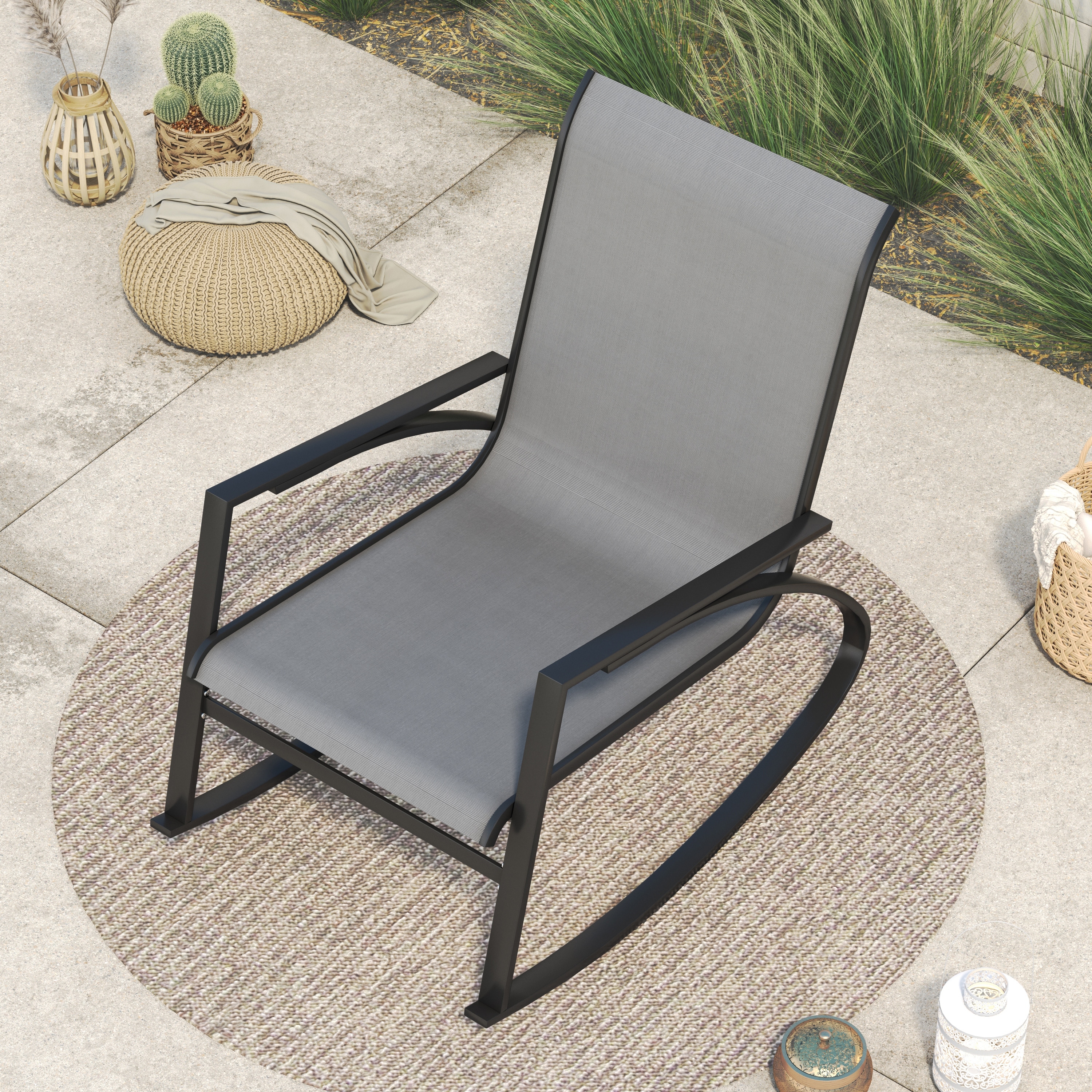 Corvus antonio outdoor sling shop fabric rocking chair