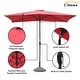 preview thumbnail 24 of 44, Clihome 10' x 6'5 Aluminum Rectangular Market Umbrella