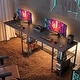 preview thumbnail 4 of 16, 95.2 Inch L Shaped Desk with Shelves Home Office Computer Desk